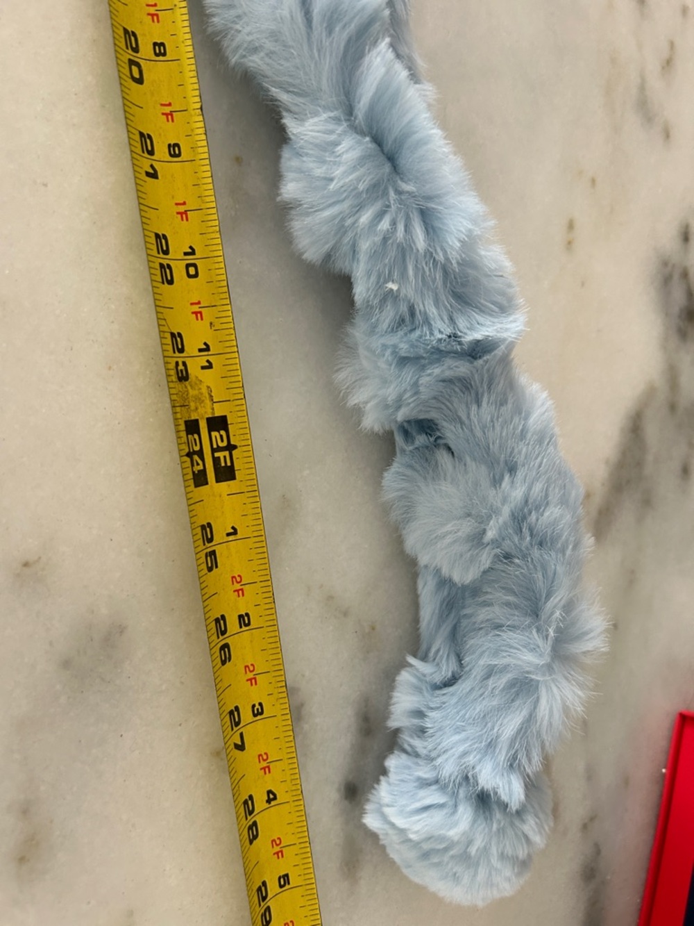 Light Blue rabbit Fur Trim Scarf or Collar